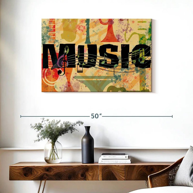 Abarca Retro Music Collage, 24" H x 36" W