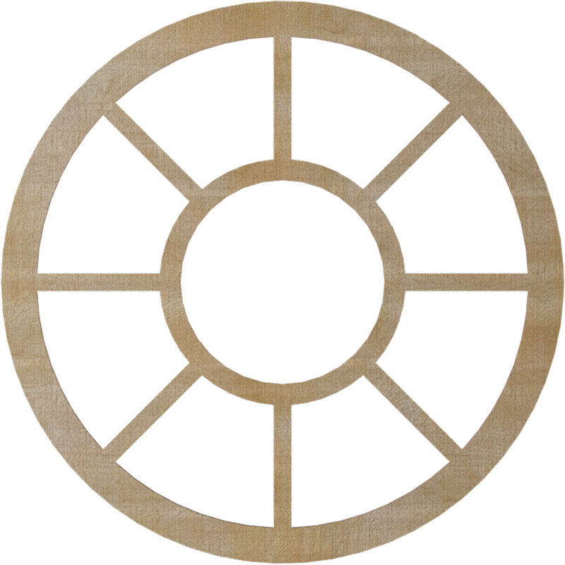 Médaillon de plafond Grace, Bouleau, H 36 po x l 36 po x P 0,25 po