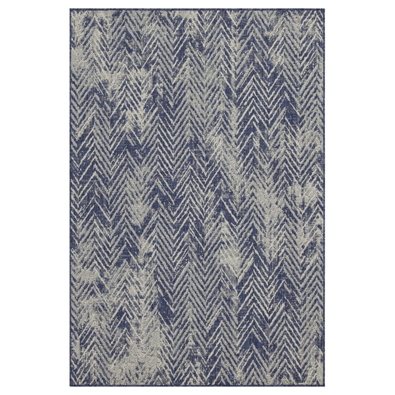 Sunshine Blue Indoor/Outdoor Area Rug, Rectangle 5'3" x 7'3"