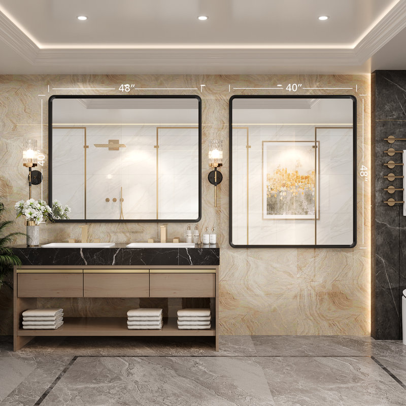 Miroir de meuble-lavabo mural Molly, 48 po x 40 po