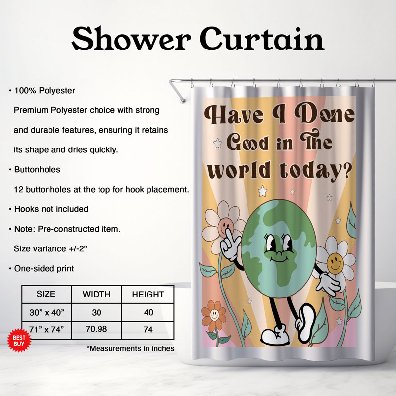 Treanna Shower Curtain, H 74 po x l 71 po