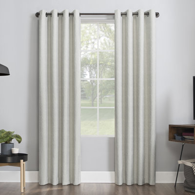 Dimensional 100% Blackout Thermal Grommet Single Curtain Panel