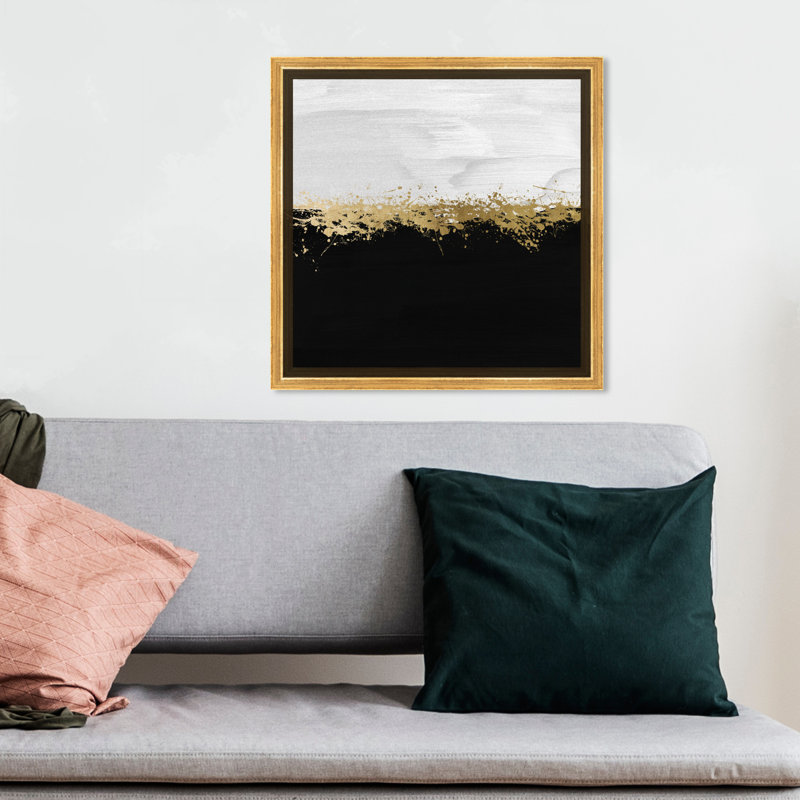 «Abstract Midway in Black and White Paint», reproduction d'art graphique sur toile tendue, H 16 po x l 16 po