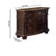 Table de chevet en bois massif à 3 tiroirs Eissa-1216639679
