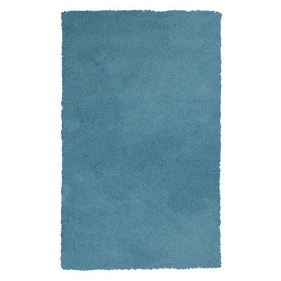 2' X 4' Polyester Highlighter Blue Area Rug