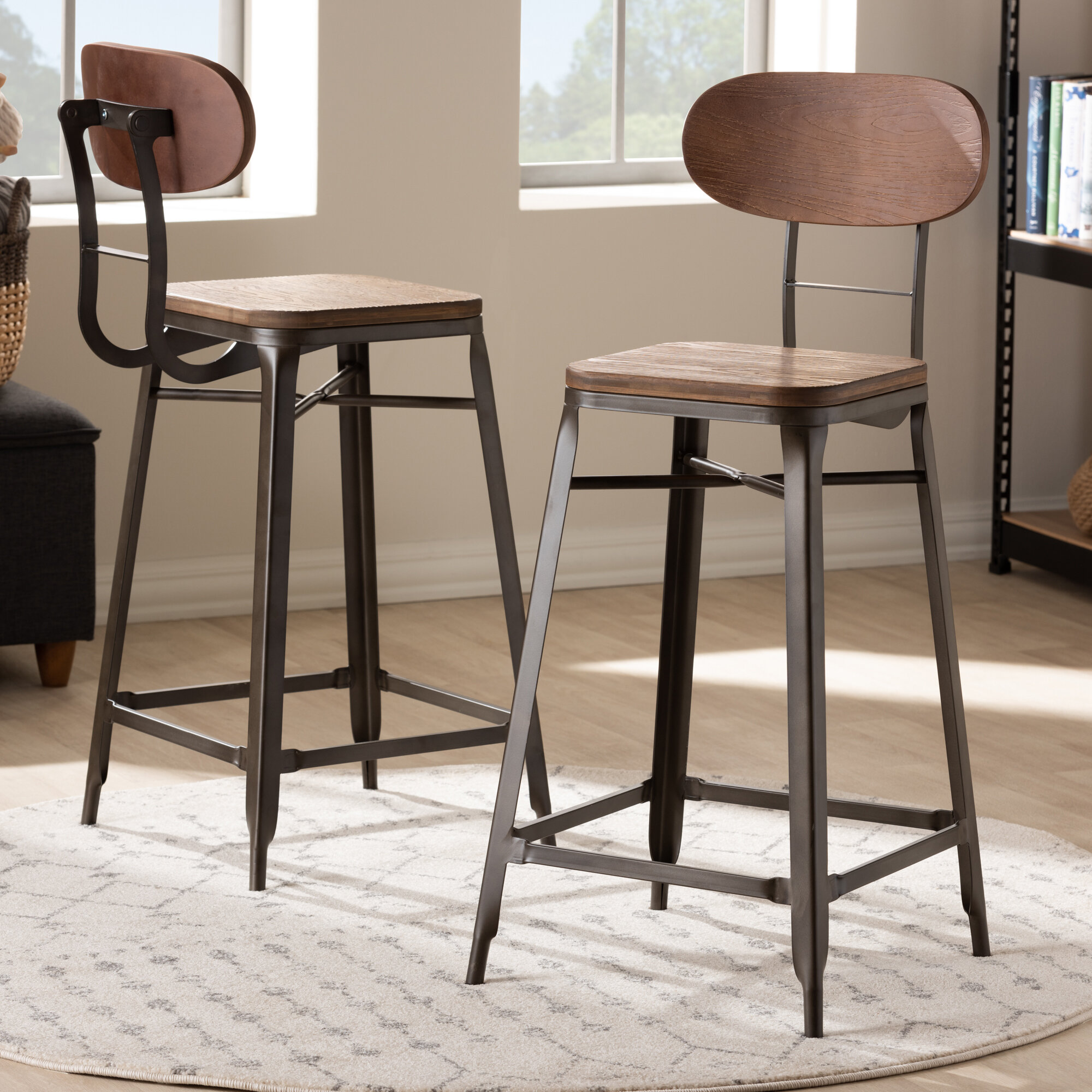 Williston Forge Jann Counter Stool with Metal Frame & Reviews | Wayfair