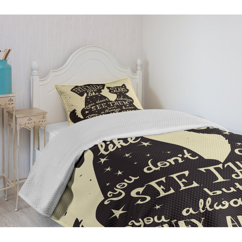 Inspirational Twin White Polyester Quilted Bedspread Set