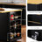 53Inch Kitchen Island With Power Supply, 2 Side Open Shelves, Height-Adjustable Black Large Cart Drop Leaf, Internal Storage, 5 Wheels, For Dining Room