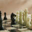Jeu d'échecs en marbre vert et noir-126449505