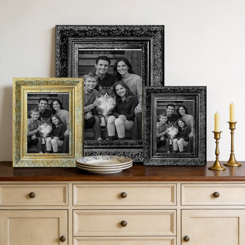 Cadre photo 3 pièces 11 "x 14" noir inspiré de la galerie pour cadeaux d'anniversaire, Noir, 3, 11 po x 14 po