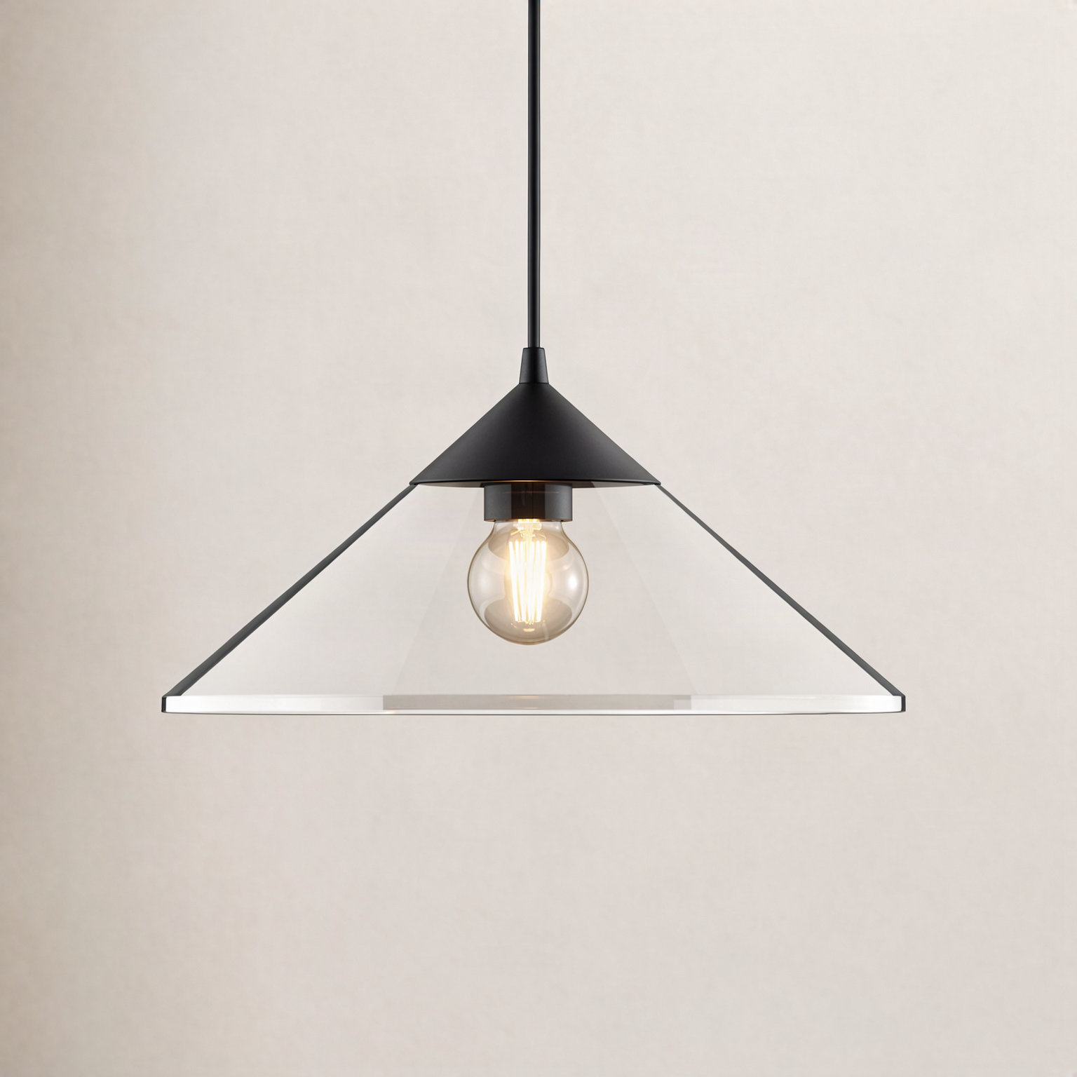 Johnson 1 - Light Pendant, Matte Black/Smoked