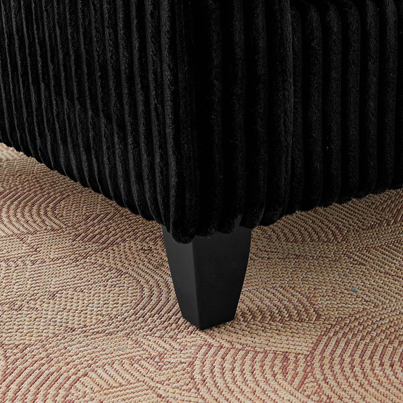 Fauteuil ergonomique avec revêtement en velours côtelé Lazyman