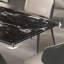 Ensemble de table de salle à manger rectangulaire en marbre noir de luxe-104778061