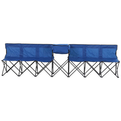 Zemple 6 Seat Folding Sports Bench Football Subs Bench
