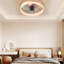 Ventilateurs de plafond avec lumières à DEL à intensité variable Installation intégrée de minces ventilateurs de plafond modernes-1347898460
