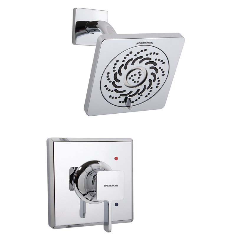 Kubos Easy Install Universal Tub and Shower Faucet, Polished Chrome