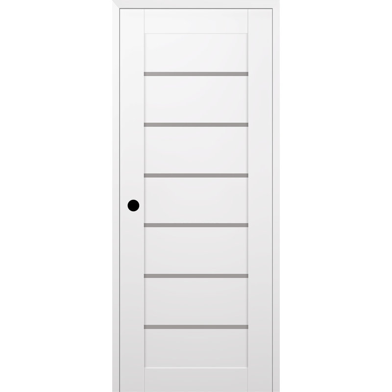 Porte intérieure pré-suspendue simple Alba, 29,75 po x 79,37 po, Droite