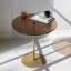 Table d'appoint moderne, finition or et bronze, 19,7 po x 19,7 po x 19,7 po | Plateau 100% verre trempé, cadre 100% métal | Conception élégante et durable parfaite pour les salons contemporains et les décorations glamour-986356649-986356655