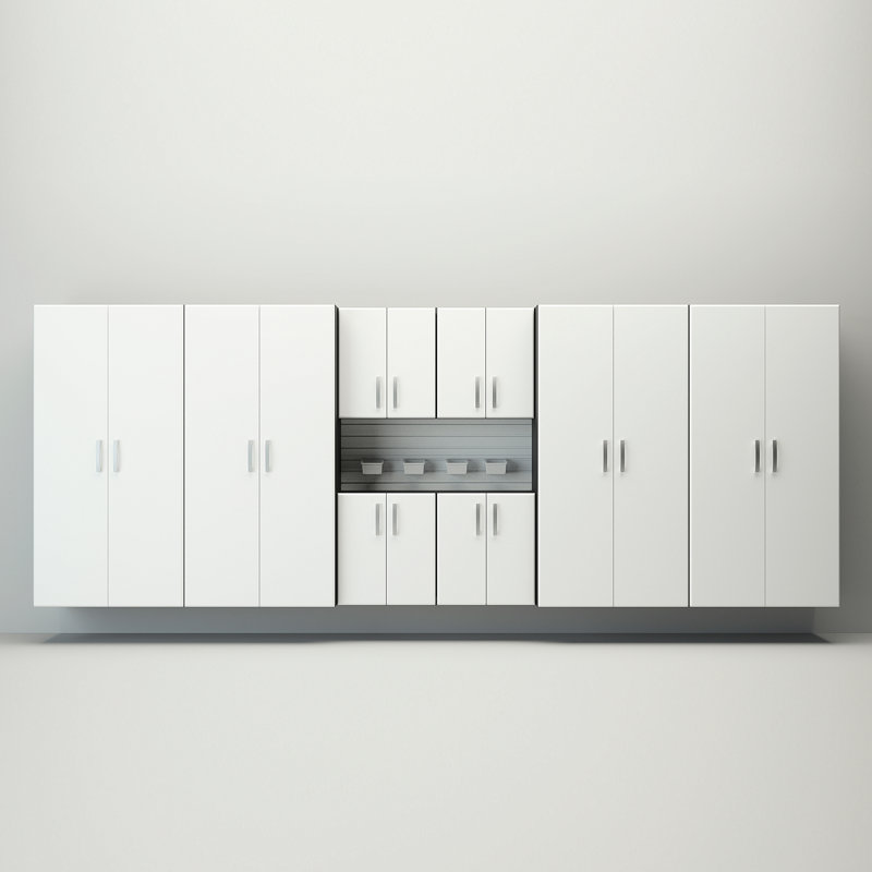 8 Piece Plastic Storage System, White