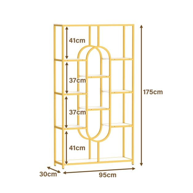 175cm H x 95cm W Metal Bookcase