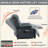 23" Seat Width And High Back Large Size Beige Chenille Power Lift Recliner Chair With 8-Point Vibration Massage And Lumbar Heating-1569945764