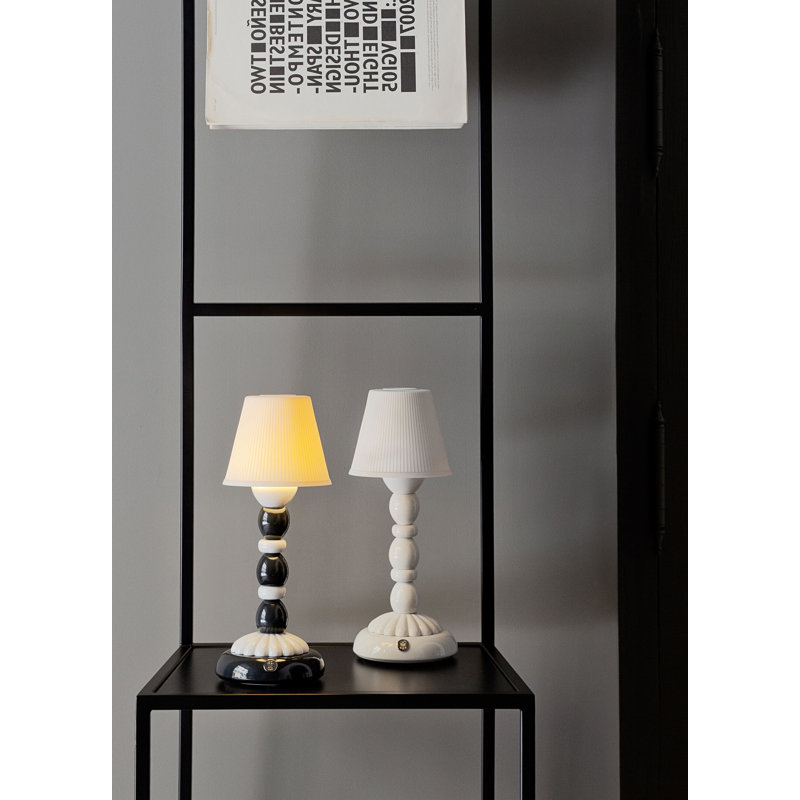 Palm Firefly 11.81" Table Lamp, Black/White