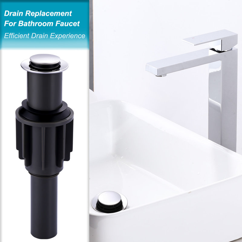 Polished Chrome Pop-Up Drain Assembly for Bathroom Sinks