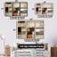 «Deconstrstruction Beige Orange Black White - Abstract Shapes», ensemble de reproductions d'art mural-1878368561-1878368564