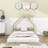 Twin Wood House Shape Bed-1319267845