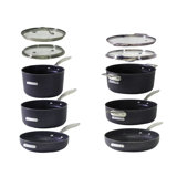 Granitestone Stackable Space Saving 10 Piece Aluminum Non Stick Cookware Set, Oven & Dishwasher Safe