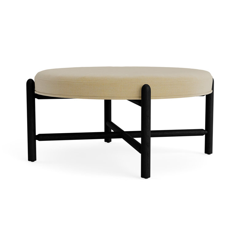 Repose-pieds rond 36 po Vane, Noir, Kaki
