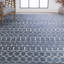 Tapis bleu géométrique moderne-418560662