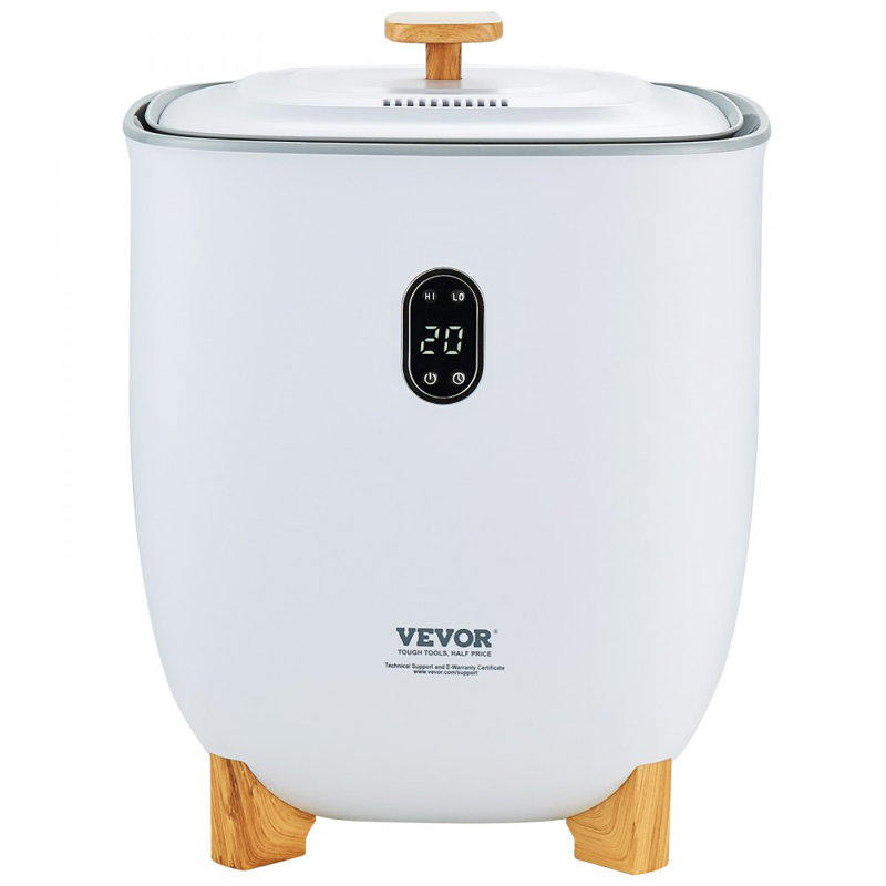 25L Large Towel Warmer Bucket with LED Screen Drying Fuction & Timer White, 18.4" H x 14.5" W x 14.5" D