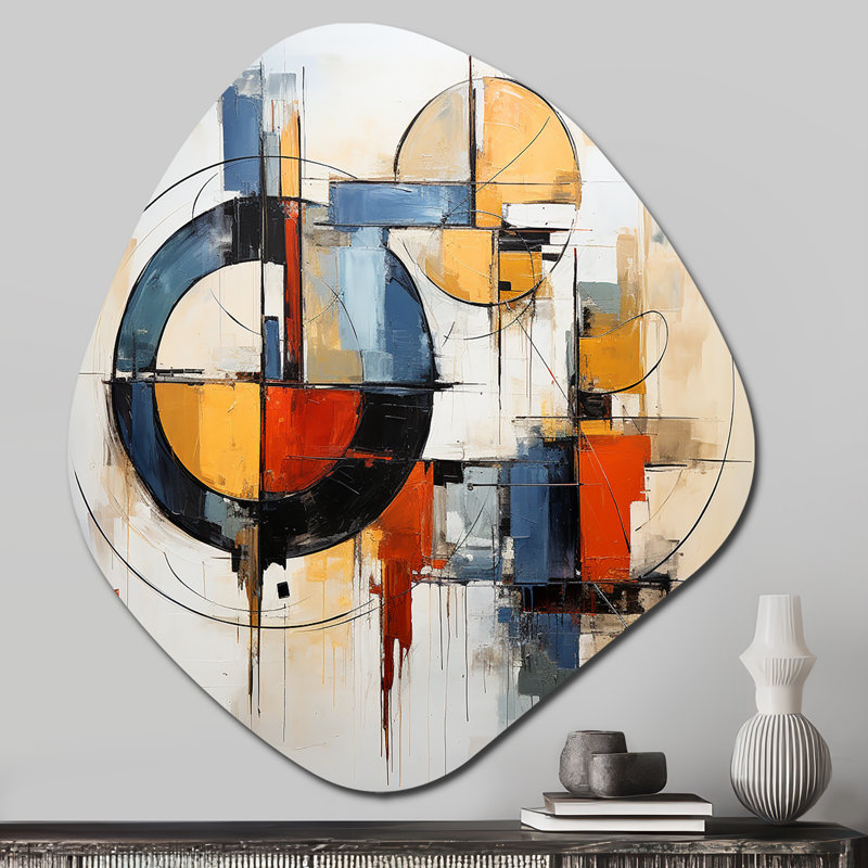 Brantley - forme irrégulière, art mural Mid-Century en métal, sculpture murale asymétrique en métal, H 28 po x l 25 po