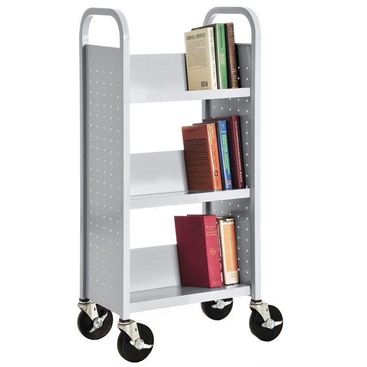 Fortress 46'' H x 32'' W Book Cart with Wheels