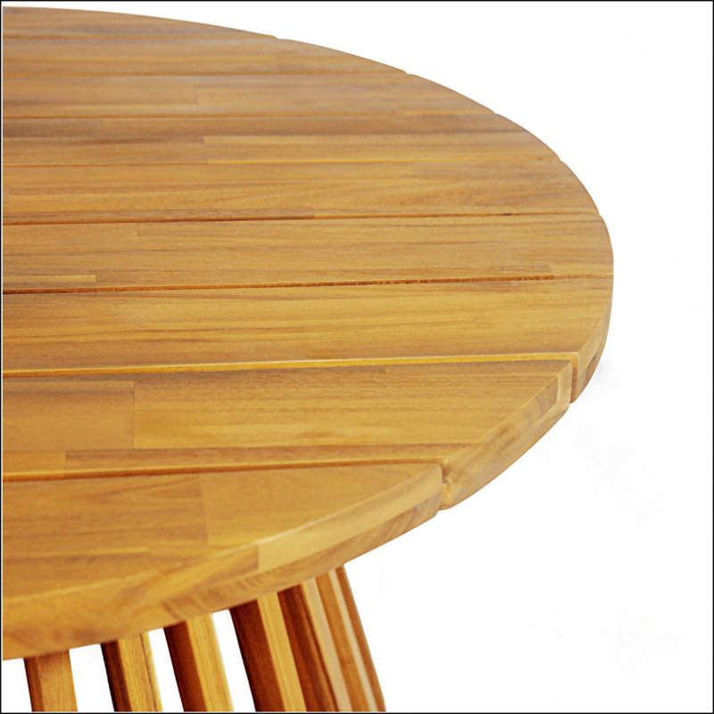 Table basse d'extérieur en bois d'acacia