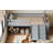 Bed Frame With Storage Shelf, Wooden Bed Frame With Slide And Ladder,Platform Twin Size Bed With Guardrail, No Box Spring Needed-1233367931