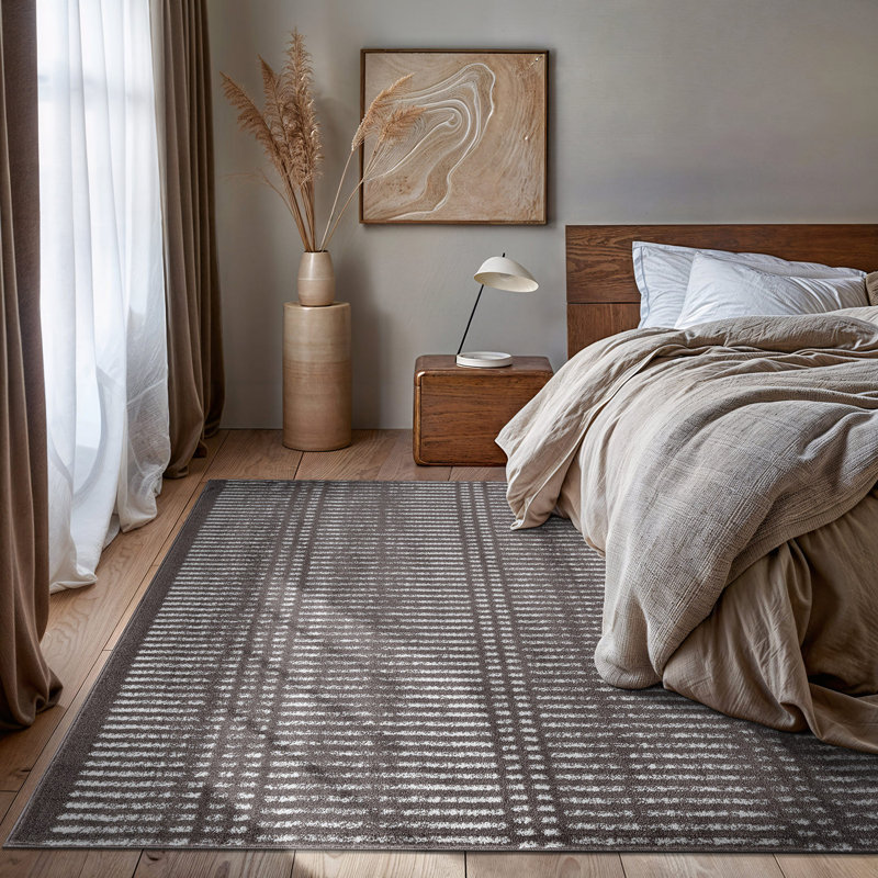 Tapis brun / ivoire Rambo, Rectangle 5 pi x 7 pi
