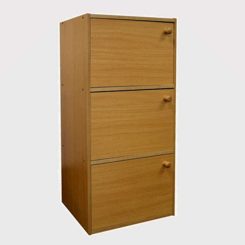 Bibliothèque en bois à 3 niveaux Einberger, H 35,5 po x l 16,5 po x P 12 po