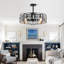 Boehme 19.68'' Crystal Caged Chandelier Ceiling Fan with Light and Remote Control