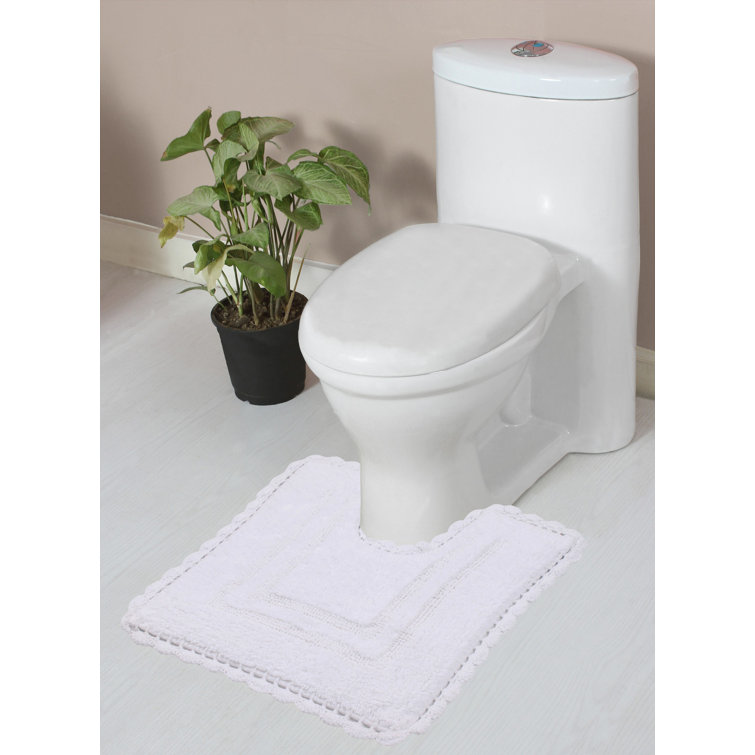 Lavish Home 100 Cotton Plush Bathroom Reversible Long Bath Mat