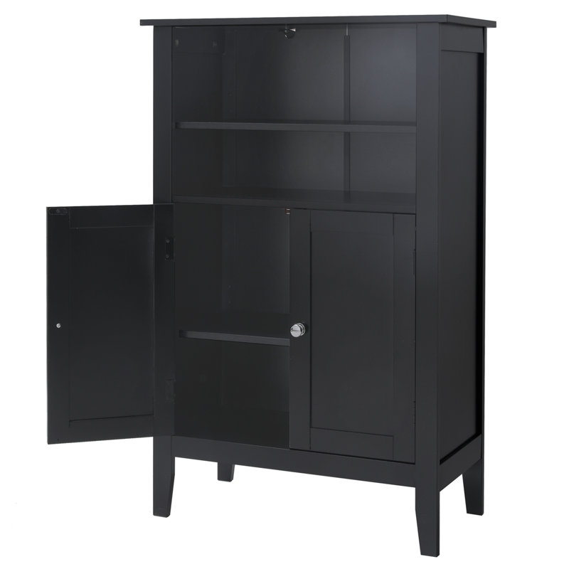 Armoire de salle de bain Romelle, Noir
