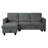 Nova 82.5" Dark Gray Velvet Reversible Sleeper Sectional Sofa With Storage Chaise-1117796241