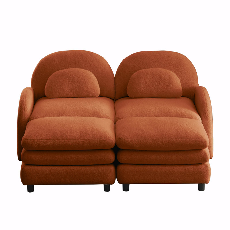 Canapé 2 places Teddy, Orange moelleux, H 35,4 po x l 68,5 po x P 55,5 po