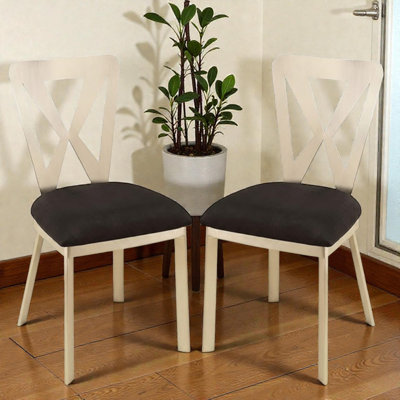 Ensemble de 2 chaises d'appoint en microfibre Mirabella