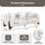Sherpa Upholstered Sofa with Wood Wedge Legs-1310365224