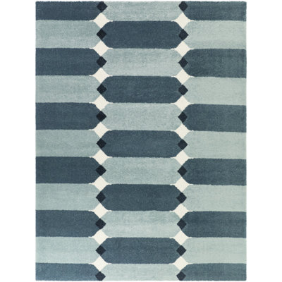 Tapis bleu sarcelle / bleu clair Couverte