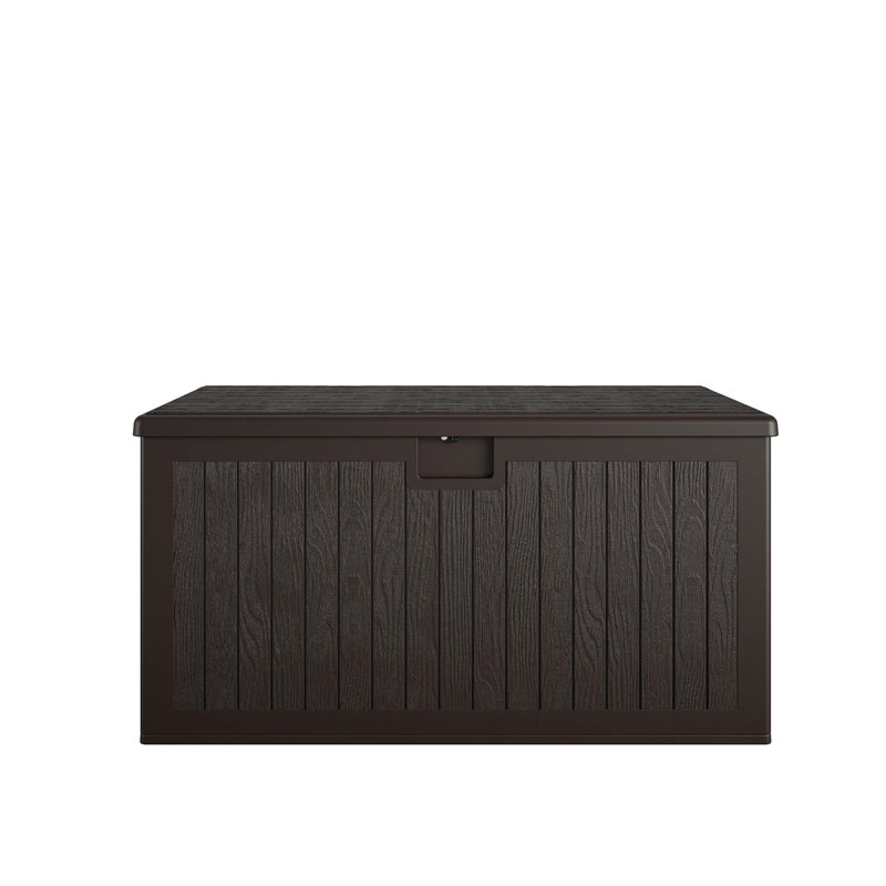 Grand coffre de rangement extérieur 150 gallons COSCO, Grain de bois gris