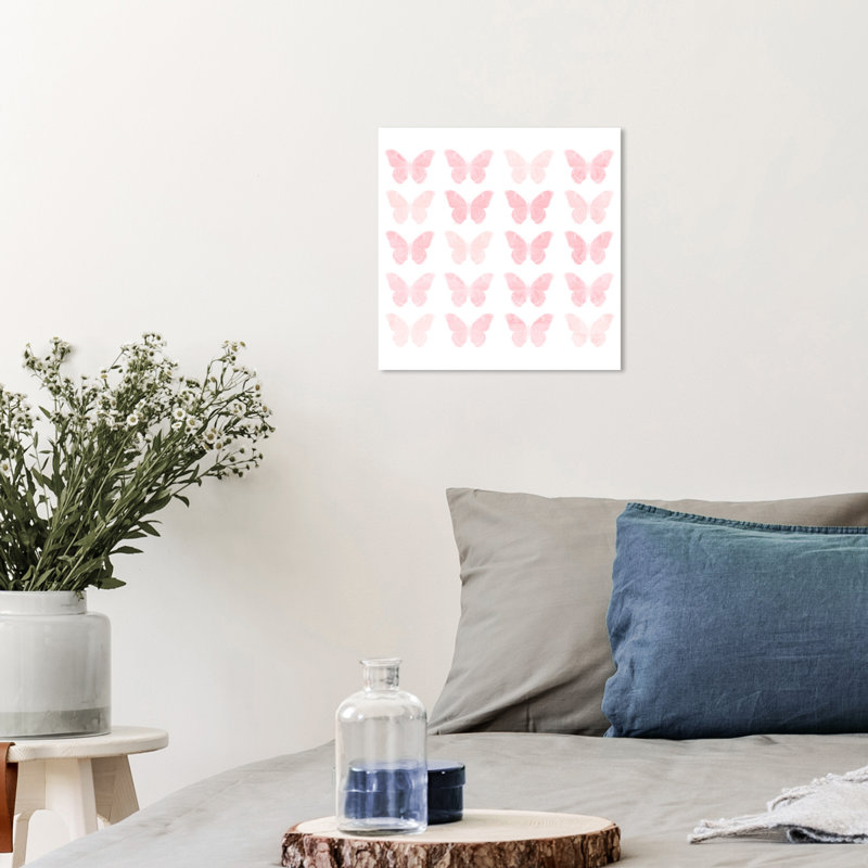 «Eugine Pastel Butterflies» par Wynwood Studio, H 12 po x l 12 po x P 0,8 po