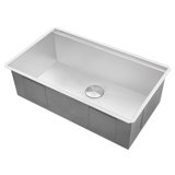 Roma Workstation Ledge 32" L x 19" W Undermount Kitchen Sink with Basket Strainer